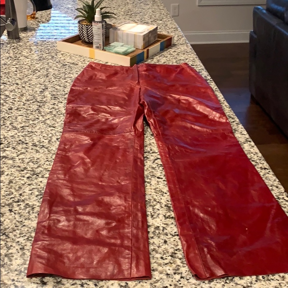 EUC Vintage Bagatelle leather lined pants size 10;